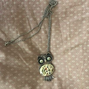 Owl necklace.